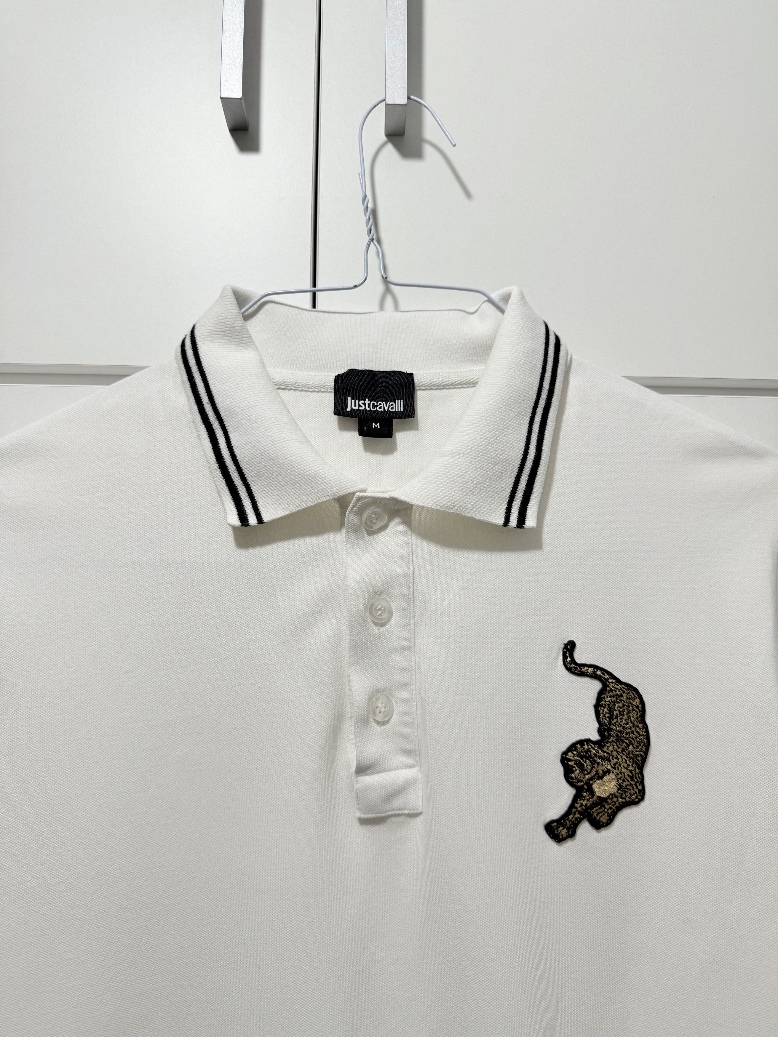 Just Cavalli Just Cavalli Panther Patch Polo Pique Shirt (M) Size US M / EU 48-50 / 2 - 2 Thumbnail