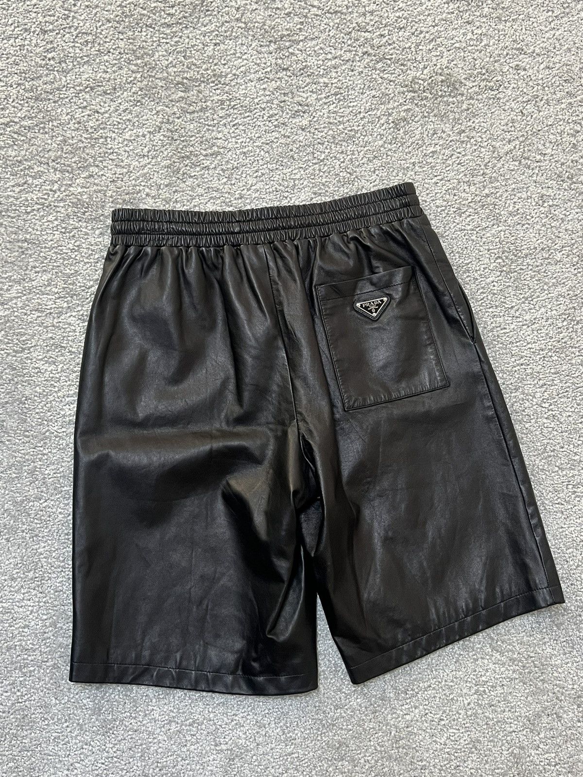 Prada Prada Nappa Leather Bermuda Black Shorts Size 46 Size US 32 / EU 48 - 3 Thumbnail