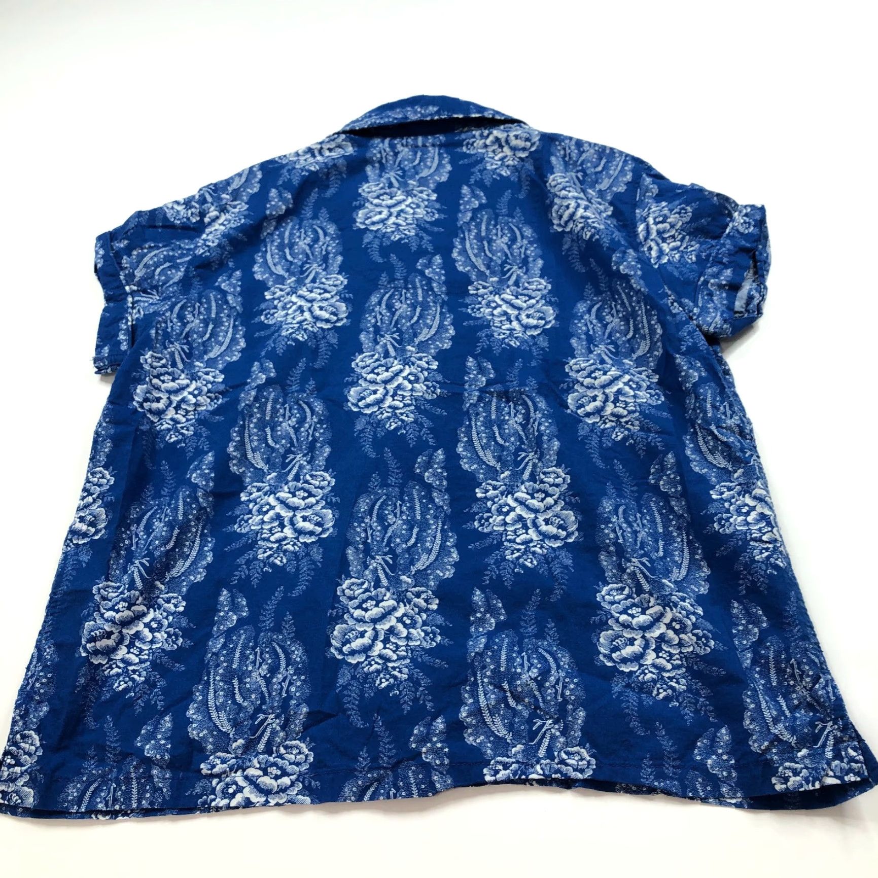 Ralph Lauren Lauren Ralph Lauren Crest Button Short Sleeve Shirt Blue Geometric Shirt Women M Size M / US 6-8 / IT 42-44 - 4 Thumbnail