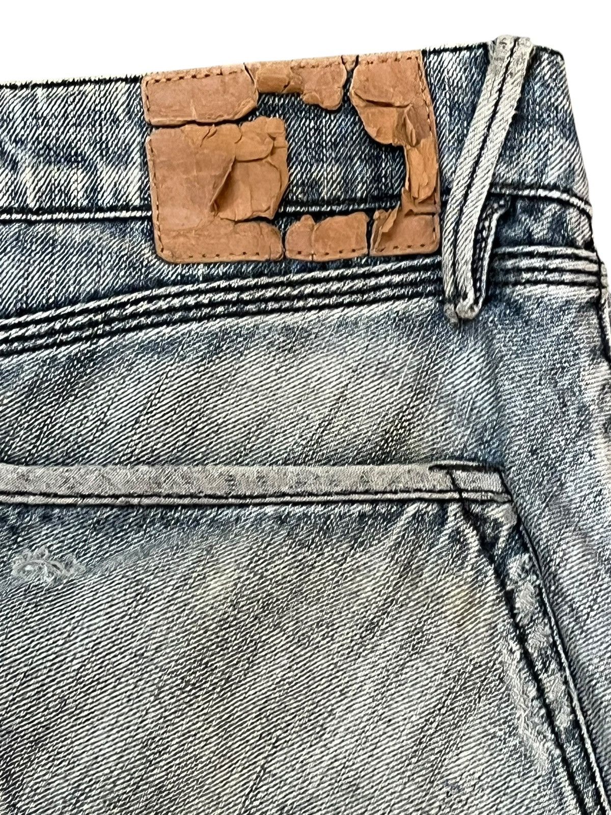 14th Addiction Vintage Ermenegildo Zegna by Zegna Gaded Grunge Denim Size US 31 - 8 Thumbnail