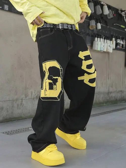 Jean Modern DRIP Graphic baggy jeans pants Size US 36 / EU 52 - 2 Thumbnail
