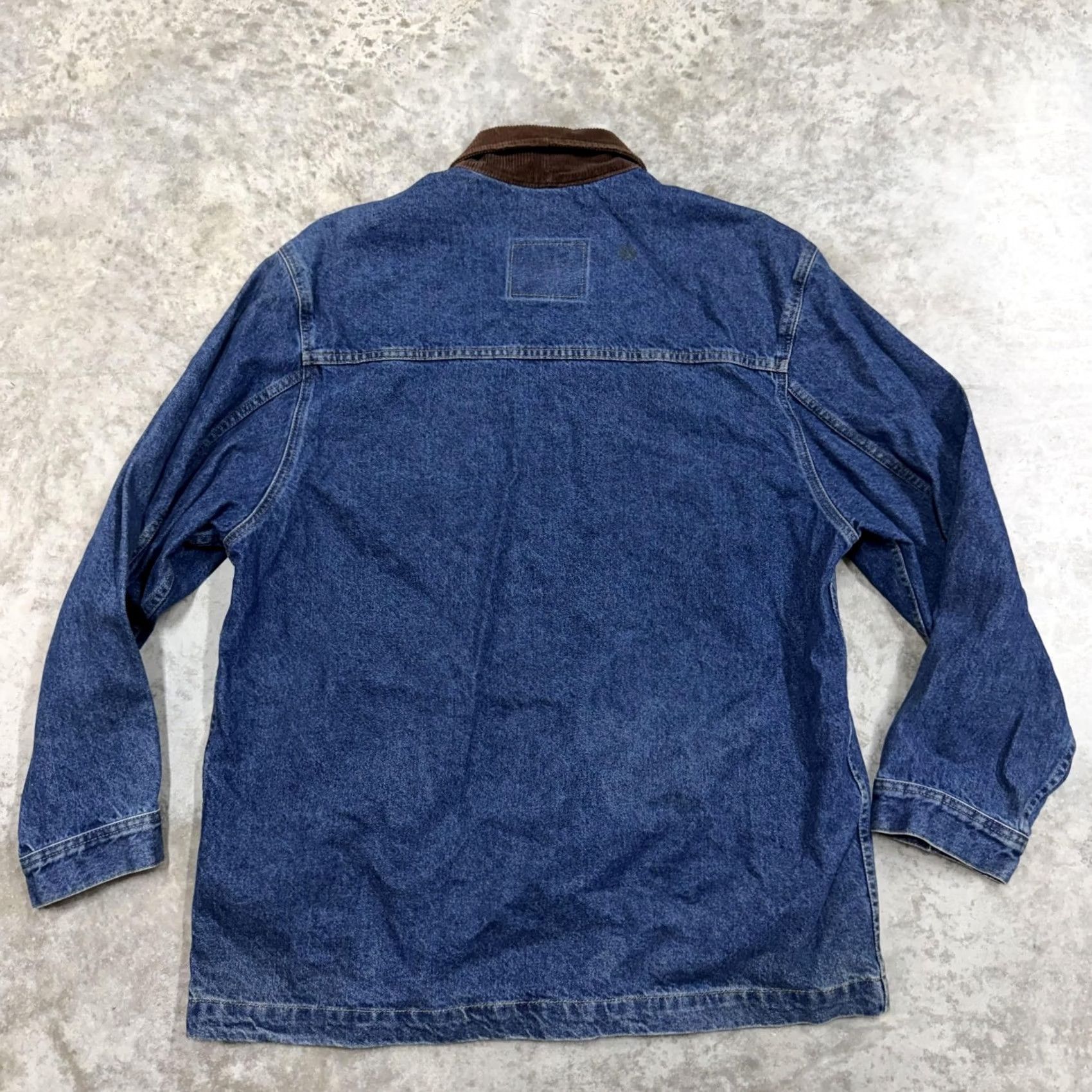 Faded Glory Faded Glory Coat Mens L Blue Denim Corduroy Collar Chore Workwear Jacket Size US L / EU 52-54 / 3 - 5 Thumbnail