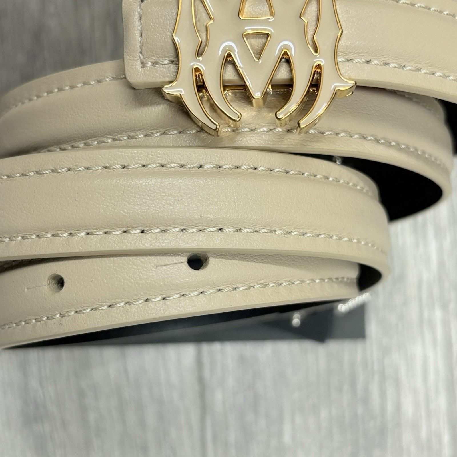 Amiri Amiri Nappa Belt ' Alabaster ' | BRAND NEW! Size 34 - 4 Thumbnail