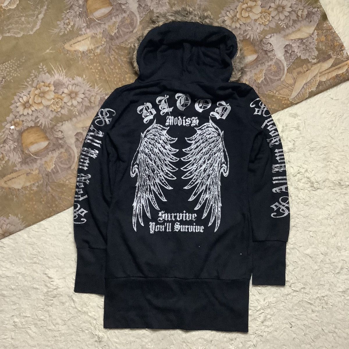 Hysteric Glamour × If Six Was Nine × Le Grande Bleu (L.G.B.) Y2K Blue Strive Grammar Fur Hoodie IfSixWasNine LGB style Size US M / EU 48-50 / 2 - 11 Thumbnail
