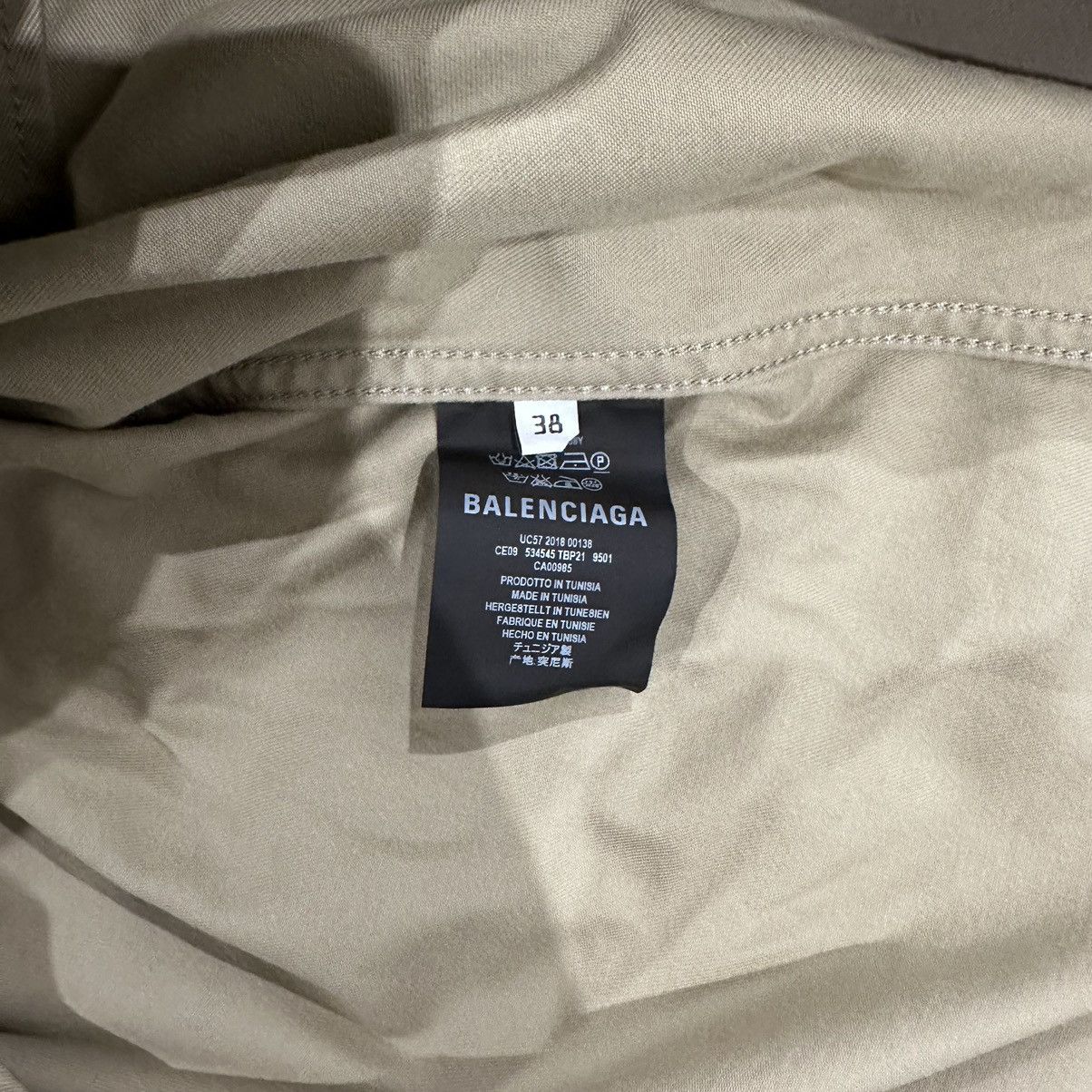 Balenciaga Balenciaga Back Logo Embroidered Short Sleeve Shirt Size US M / EU 48-50 / 2 - 6 Thumbnail