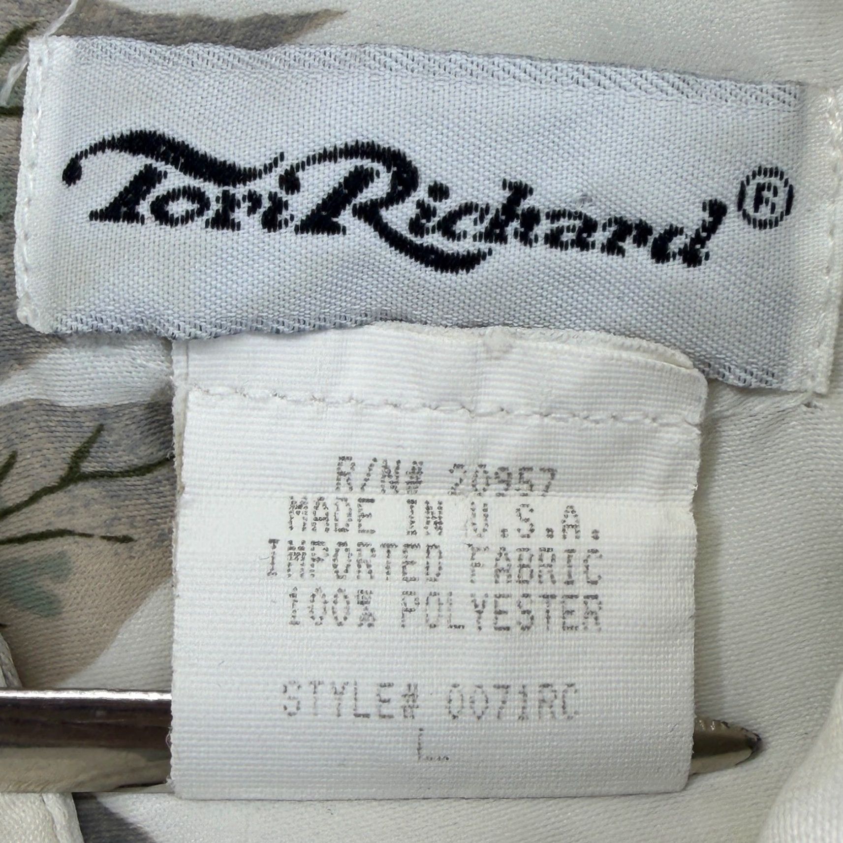 Tori Richard Tori Richard Mens Large White Tropical Leaf Print Button Front Shirt 0071RC USA Size US L / EU 52-54 / 3 - 4 Thumbnail