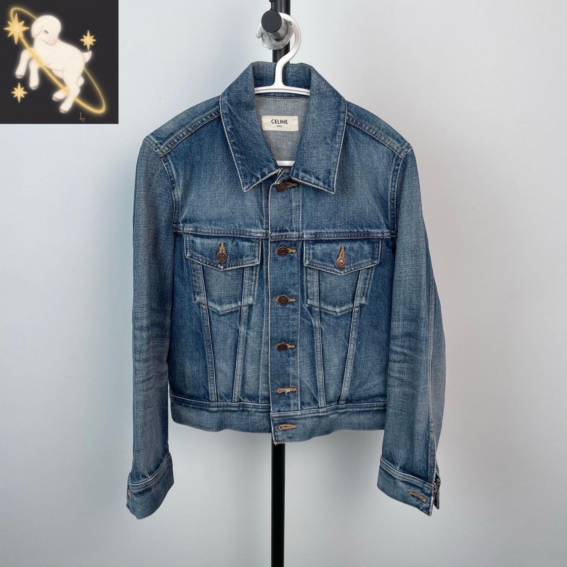 Celine Celine Denim Red Jacket S Women Size S / US 4 / IT 40 - 1 Thumbnail