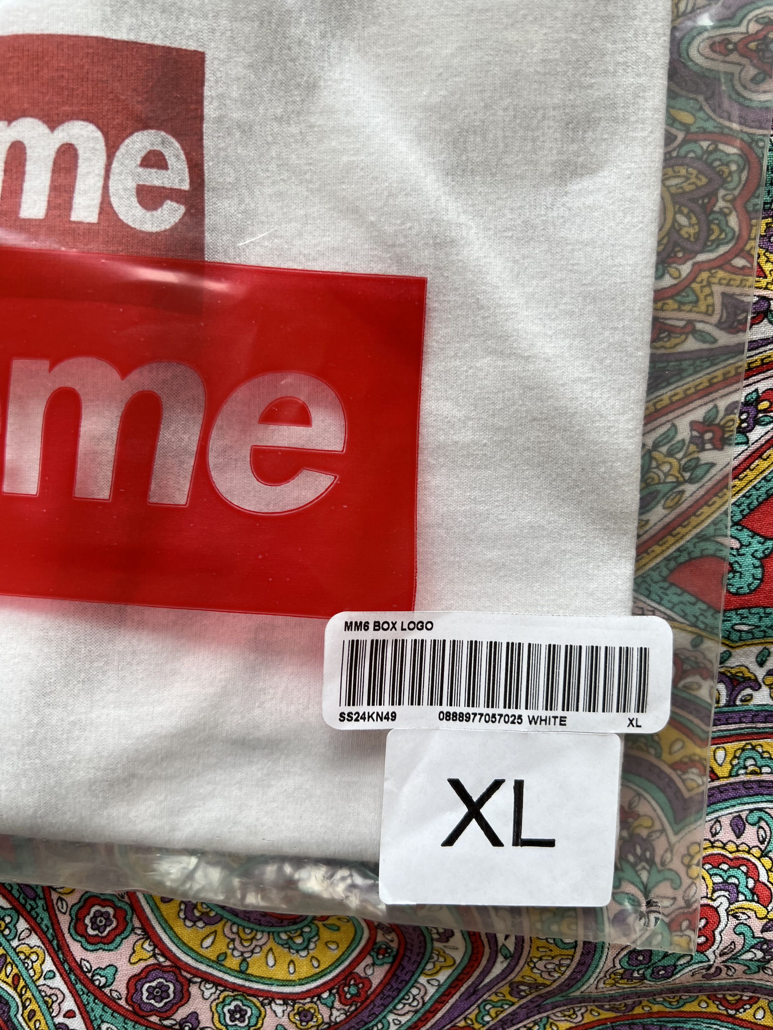 Maison Margiela × Supreme Supreme ®/ MM6 Maison Margiela Box Logo Tee XL white Size US XL / EU 56 / 4 - 20 Thumbnail