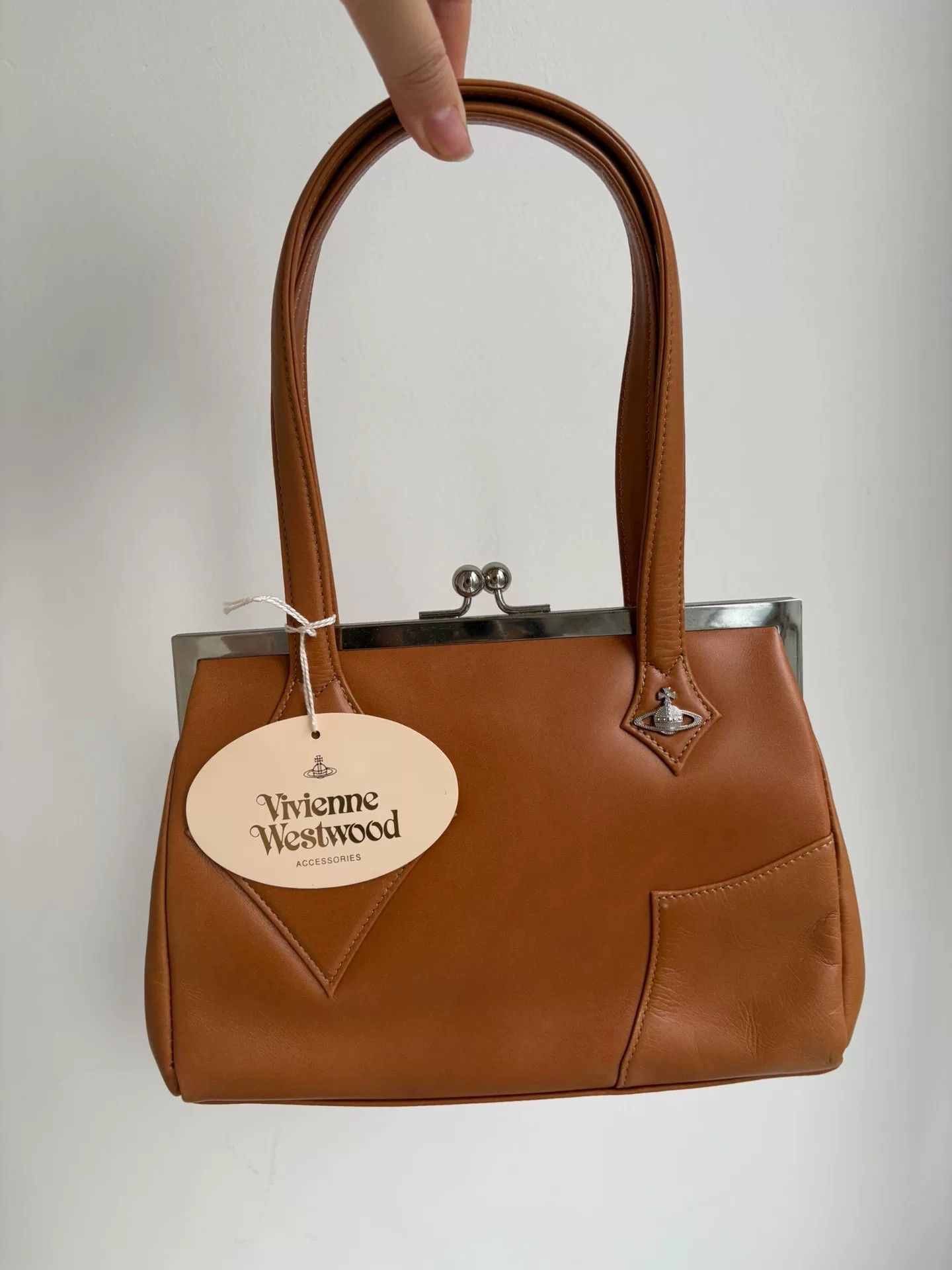 Vivienne Westwood Vivienne Westwood Brown Vintage Clasp Handbag Size ONE SIZE - 1 Thumbnail