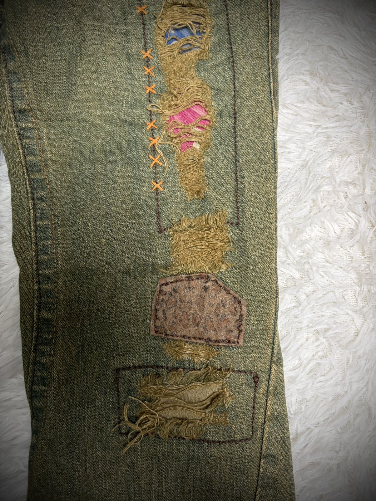 If Six Was Nine Rare Hippies MudMax flared jeans Size US 29 - 4 Thumbnail
