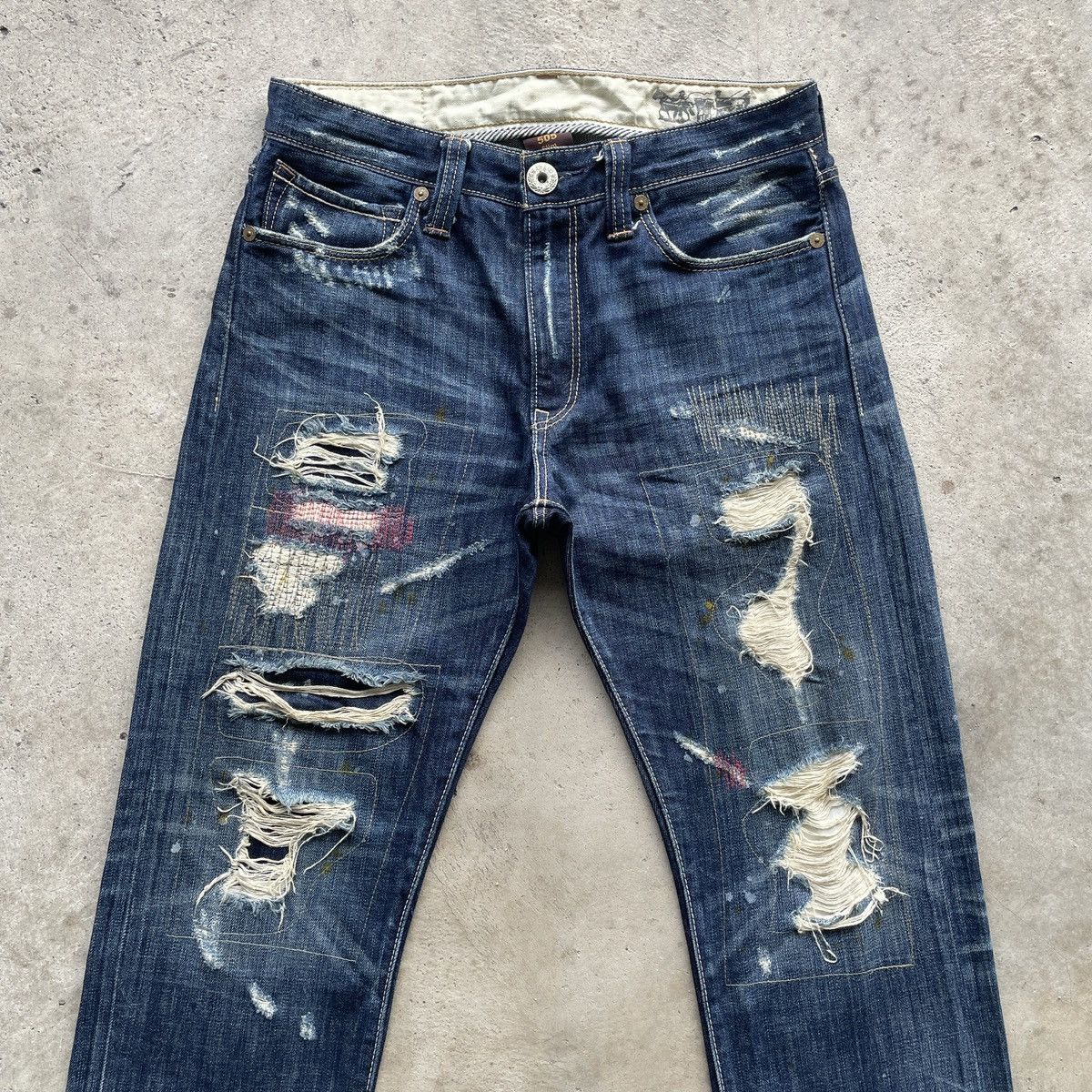 Jean × Levi's × Vintage RARE💥 Vintage Levi’s 505 Distressed Faded Denim Jeans Pants Size US 31 - 3 Thumbnail