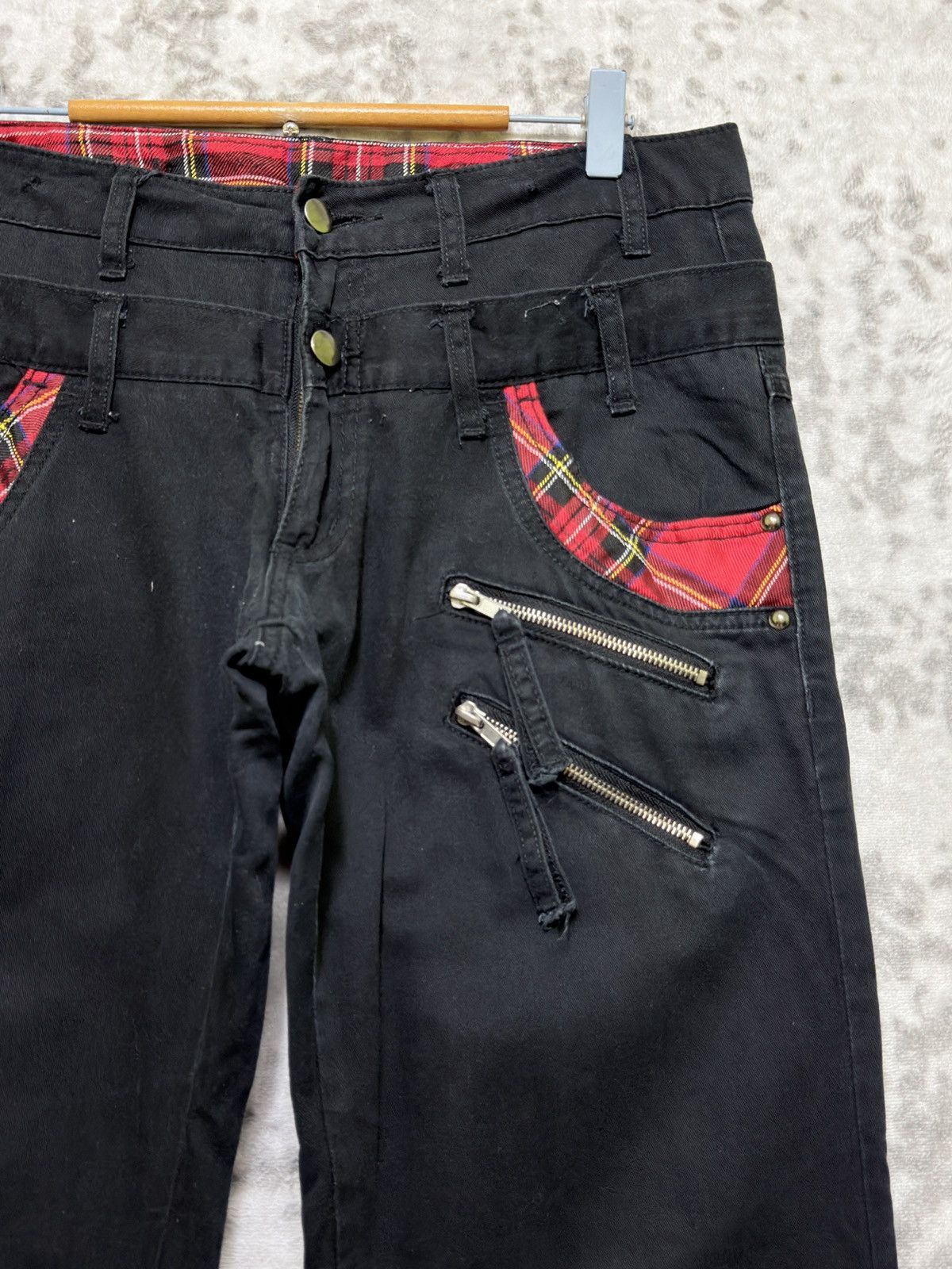 Hysteric Glamour Vintage Archive Double Waist Punk Plaid Zip Detail Pant Size US 32 / EU 48 - 5 Thumbnail