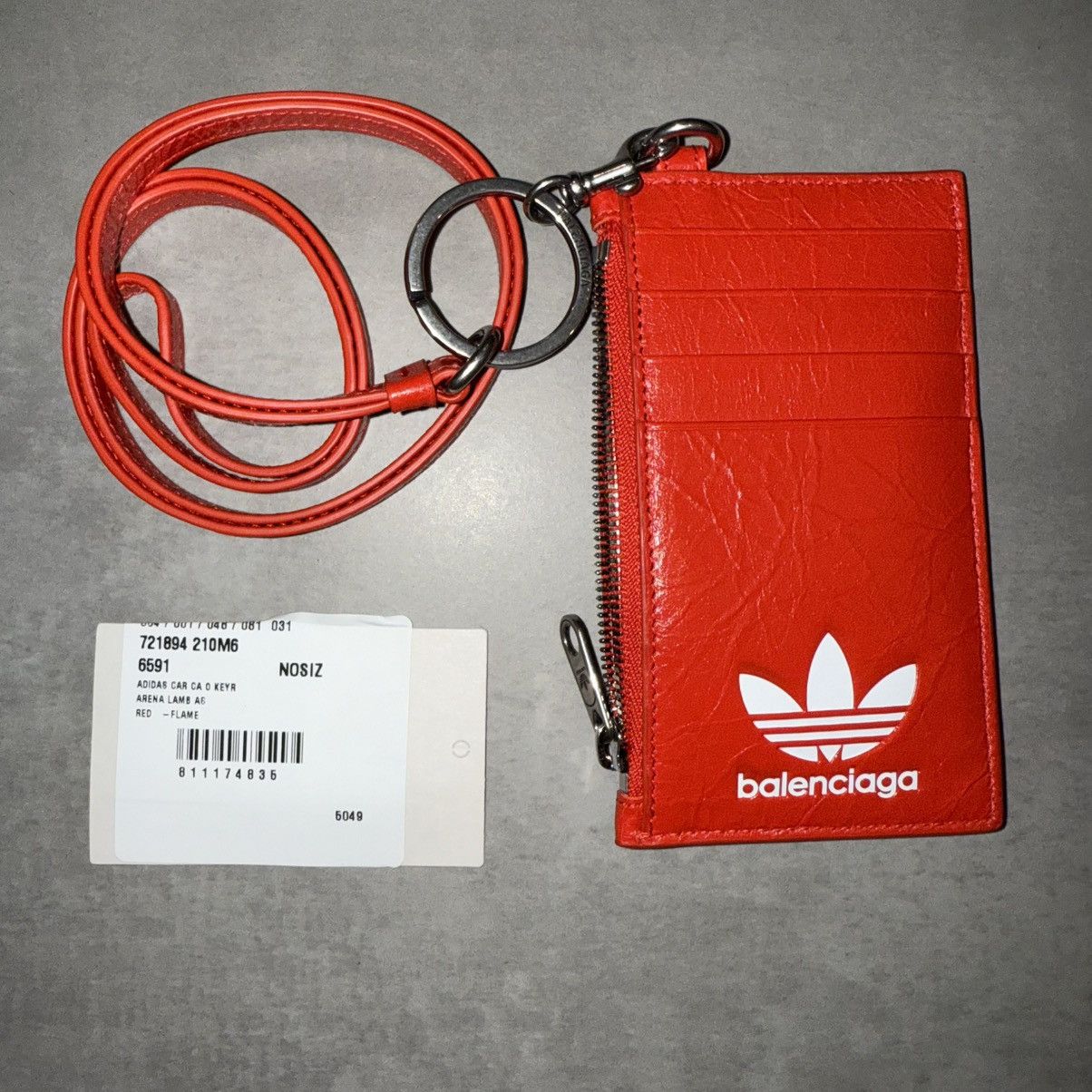 Adidas × Balenciaga BNWT Balenciaga x Adidas Trefoil Leather Coin Purse Wallet Size ONE SIZE - 5 Thumbnail