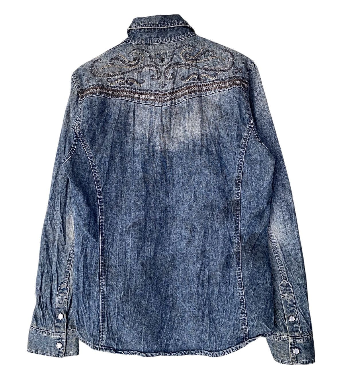 If Only Was True × In The Attic Rare IN THE ATTIC Pearl Snap Button Denim Shirt Size US L / EU 52-54 / 3 - 12 Thumbnail
