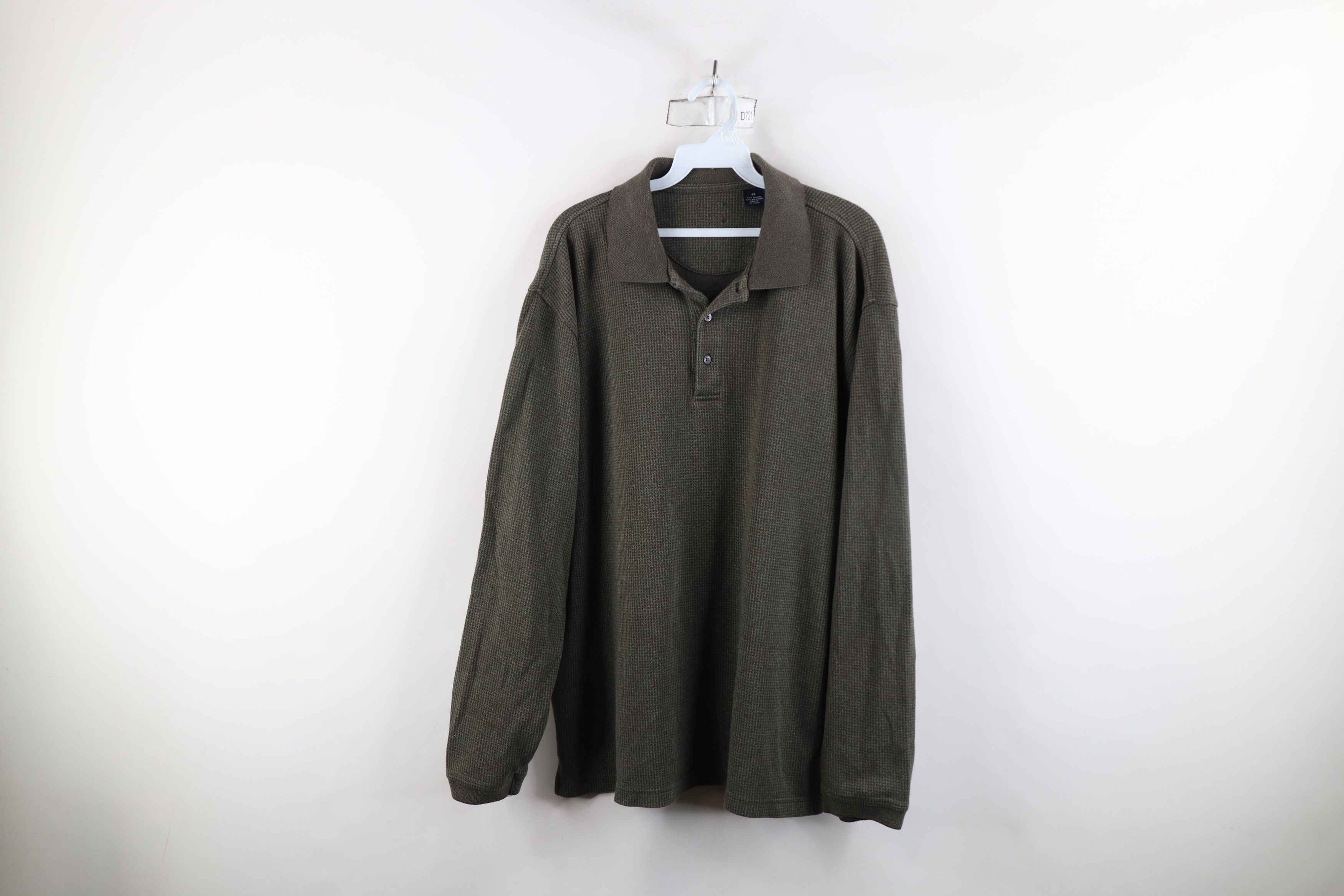Vintage Vintage 90s Streetwear Houndstooth Long Sleeve Rugby Polo Size US XL / EU 56 / 4 - 1 Thumbnail