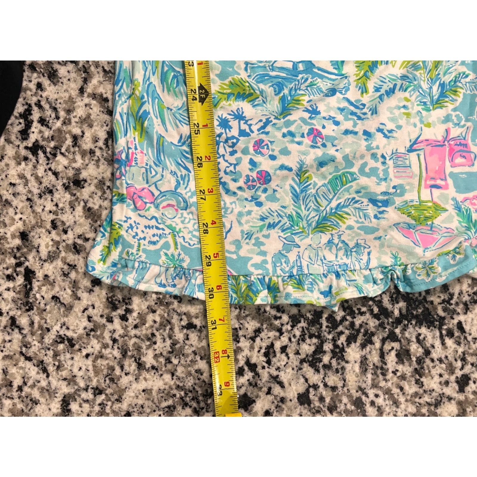 Lilly Pulitzer Lilly Pulitzer Romper One-Piece Women XS Blue What a Lovely Place Love 2XS Scoop Wrap Romper Size 24" / US 00 / IT 34 - 5 Thumbnail