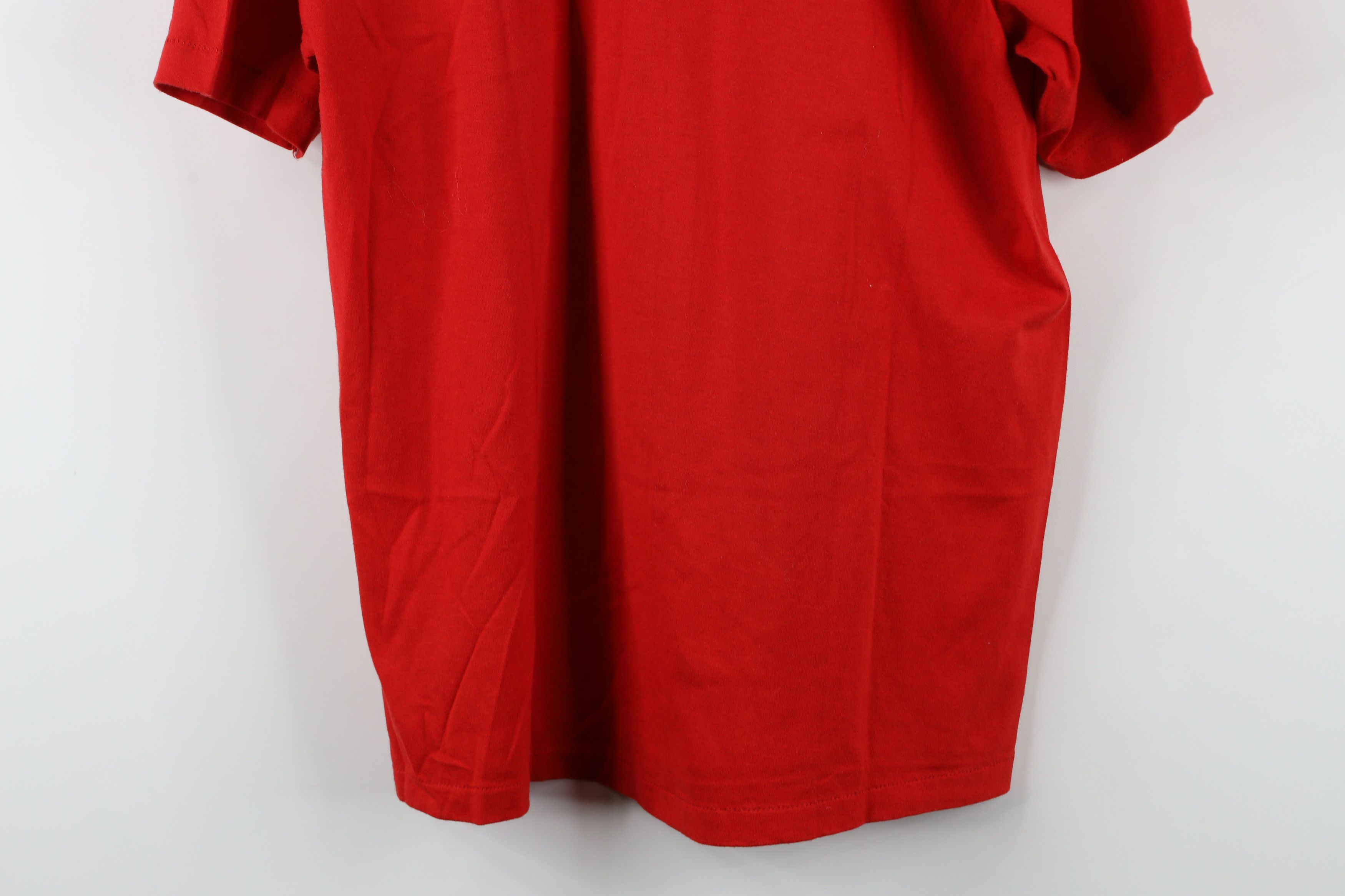 Vintage Vintage 70s 80s Striped Boston University T-Shirt Red USA Size US L / EU 52-54 / 3 - 14 Thumbnail
