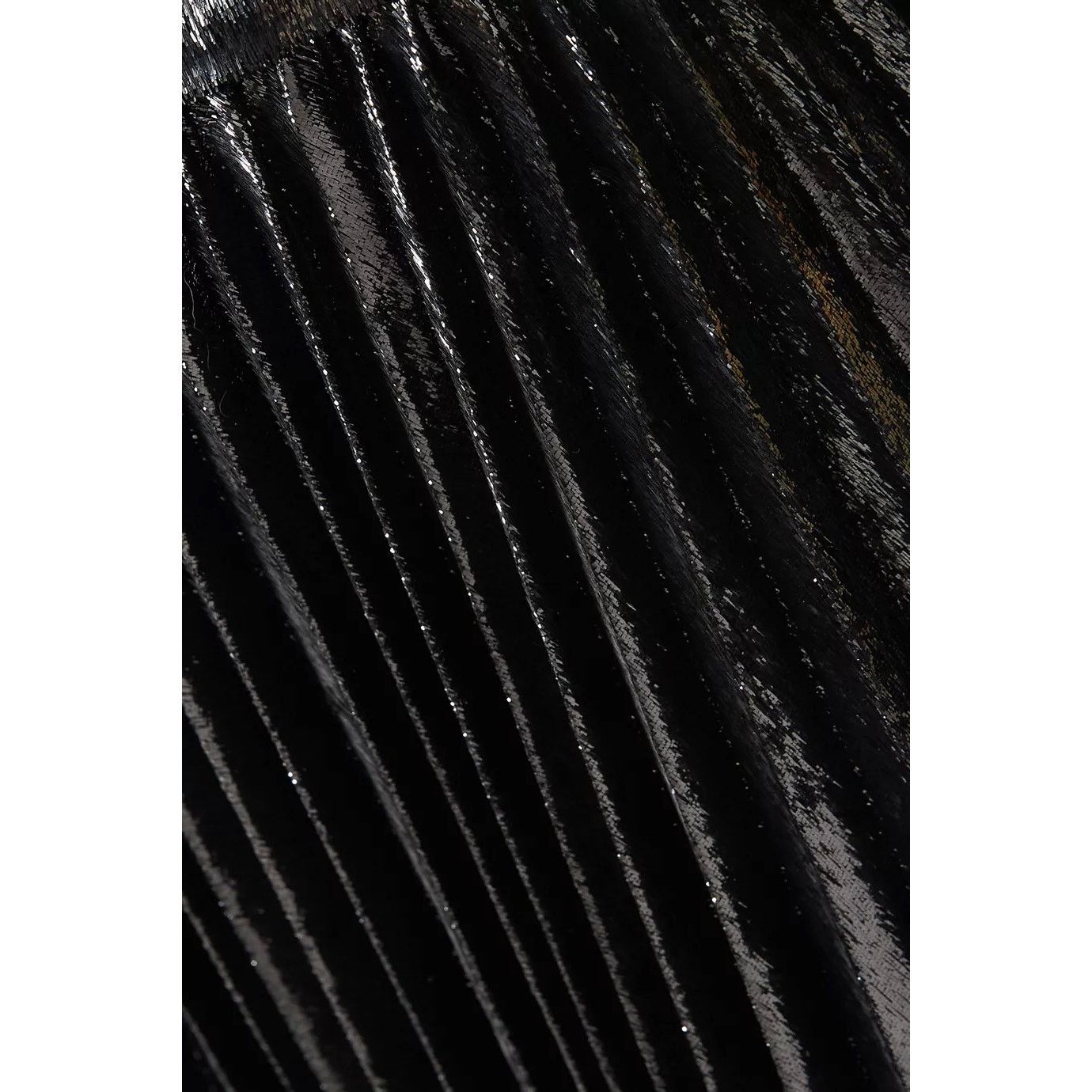 Dolce & Gabbana Dolce & Gabbana Black Pleated Midi Skirt Lamé Velvet EU 38 Size 26" / US 2 / IT 38 - 4 Thumbnail