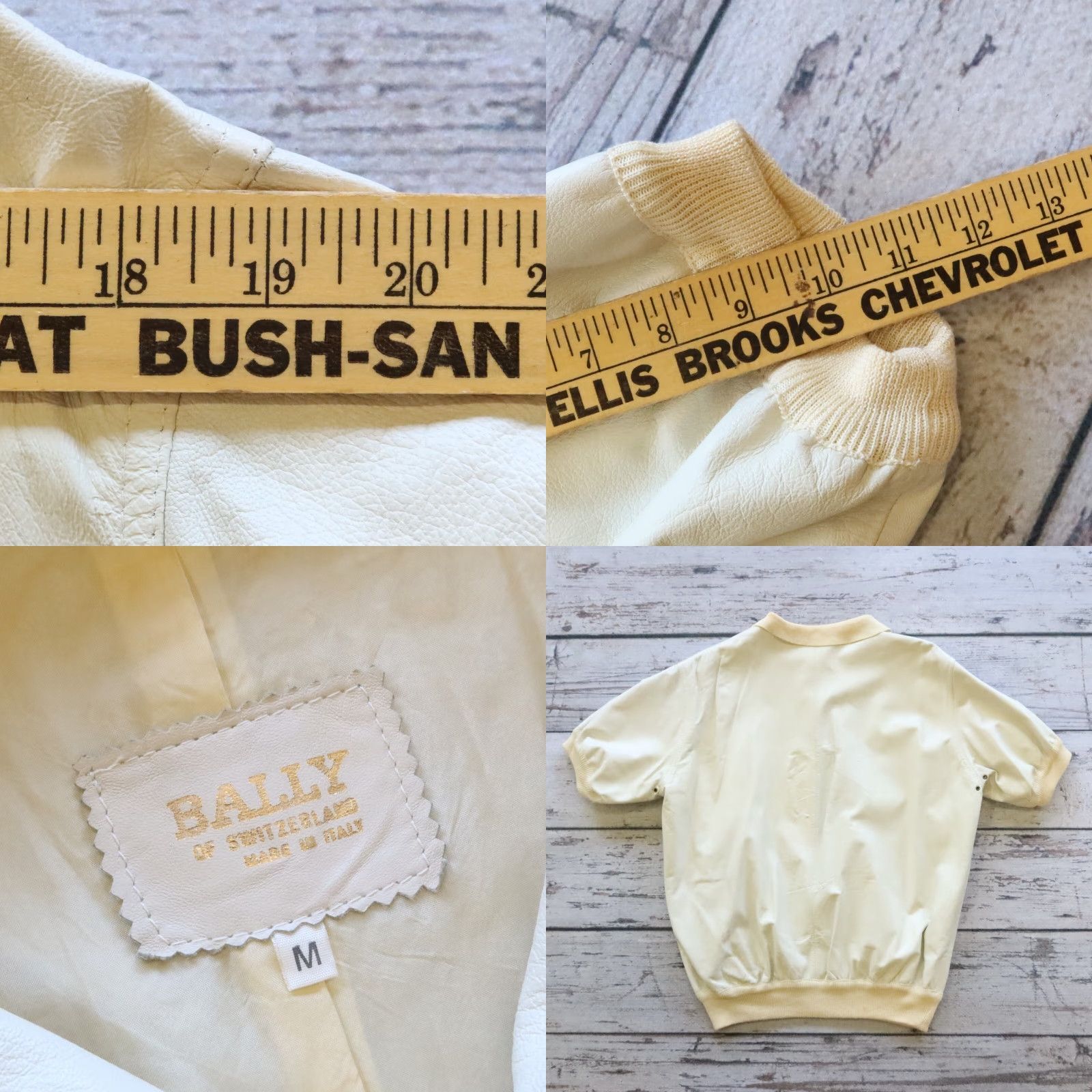 Bally VINTAGE Bally Of Switzerland Leather Shirt Made in Italy - Size M - Ivory - Polo - Men Size US M / EU 48-50 / 2 - 8 Thumbnail
