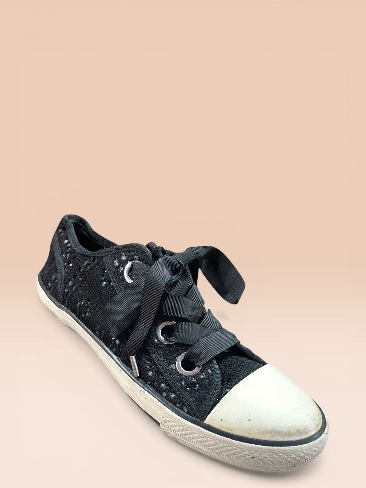 ASH ASH Limited Vicky Woven Black Sequin Sneakers Size US 8.5 / EU 41-42 - 10 Thumbnail