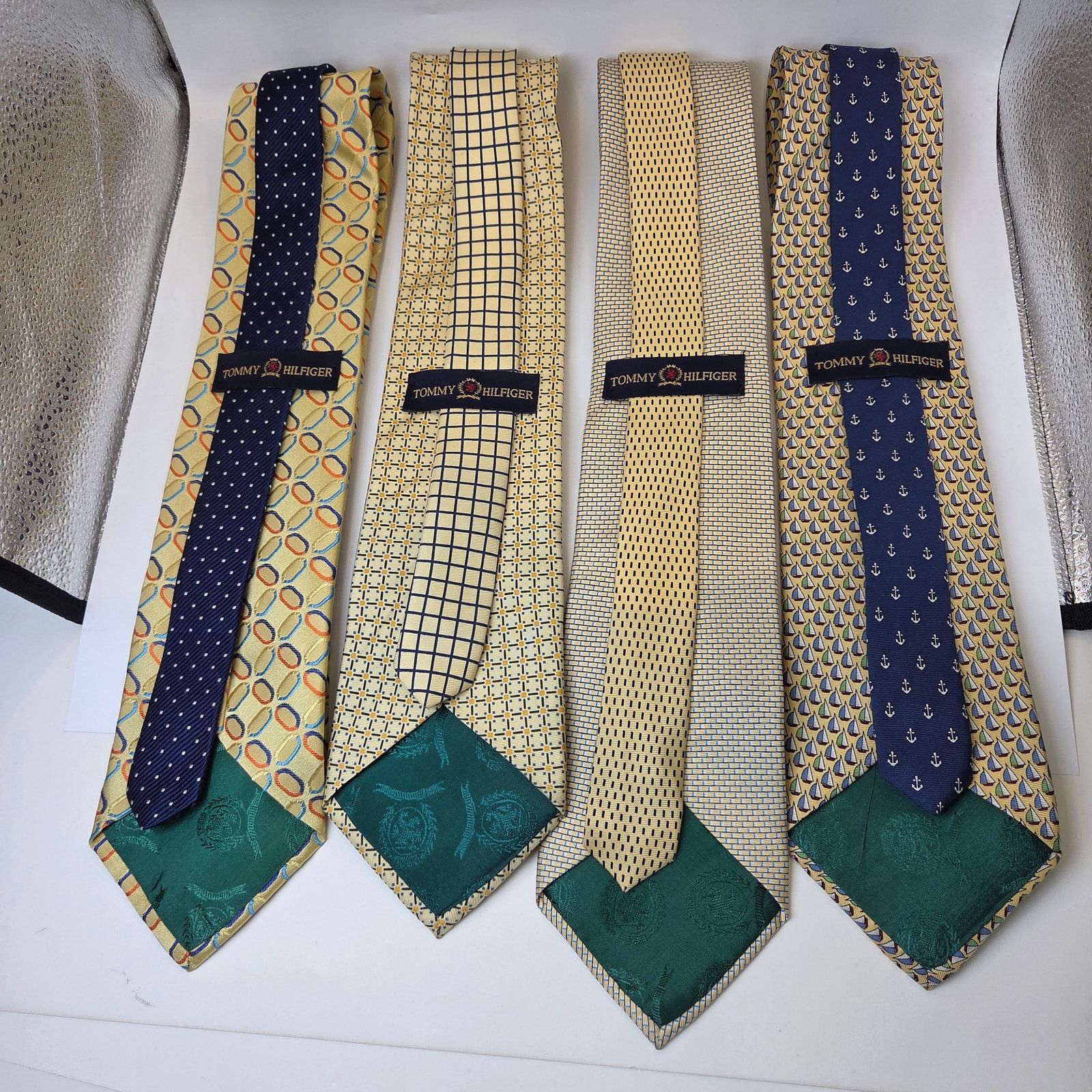 Tommy Hilfiger Tommy Hilfiger Silk Tie Lot 4 USA Nautical Contrast Tips Size ONE SIZE - 8 Thumbnail