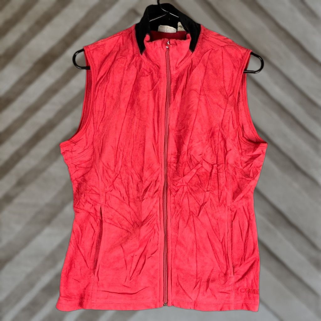 Vintage Gander Mtn Womens Vest Jacket Red Fleece Full Zip Open Pockets Medium Sleeveless MTN Vest Womens Red Fleece Full Zip Size M / US 6-8 / IT 42-44 - 1 Thumbnail