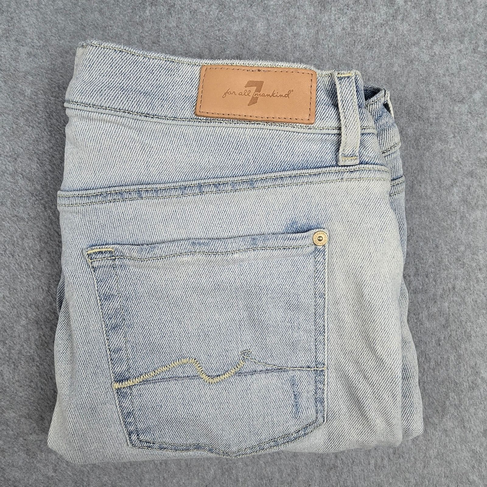 7 For All Mankind 7 for All Mankind 31 Josephina Distressed Button Fly Jeans Size 31" - 1 Thumbnail