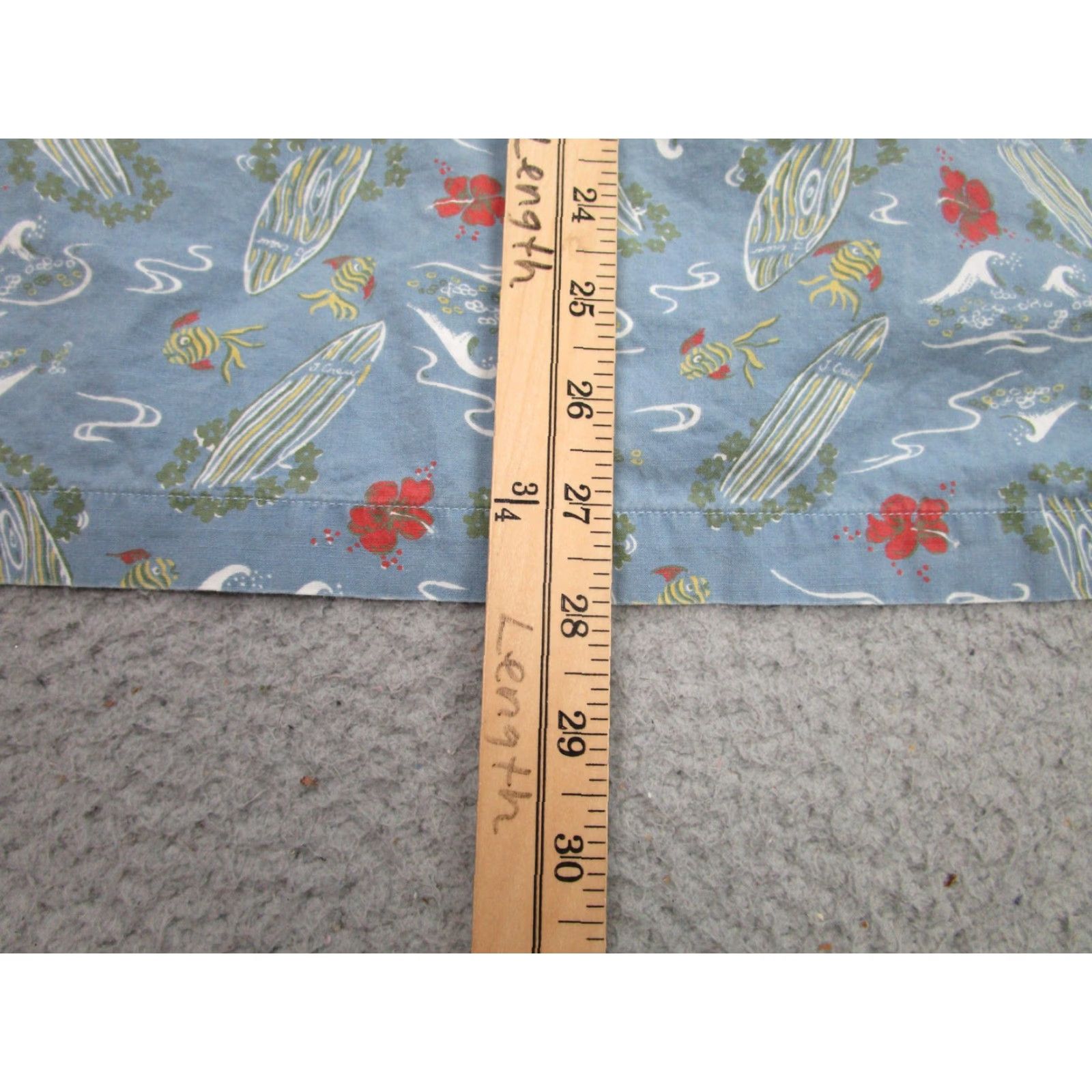 J.Crew VINTAGE J.CREW Shirt Mens Medium Blue Hawaiian Surfboard Fish Floral Print Button Up Size US M / EU 48-50 / 2 - 7 Thumbnail
