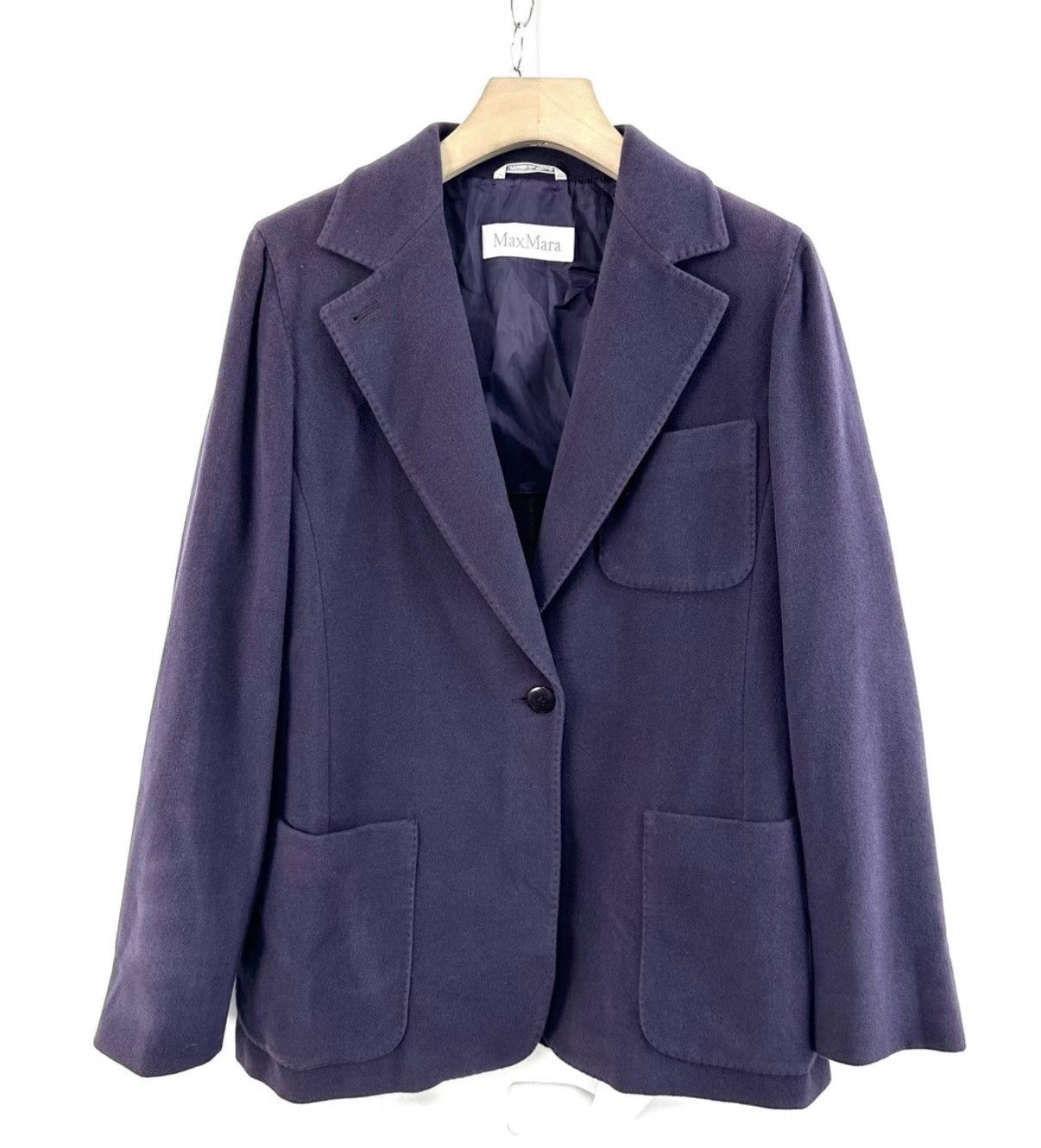 Max Mara MaxMara Purple Single-Breasted Blazer K12 Size XS / US 0-2 / IT 36-38 - 1 Thumbnail