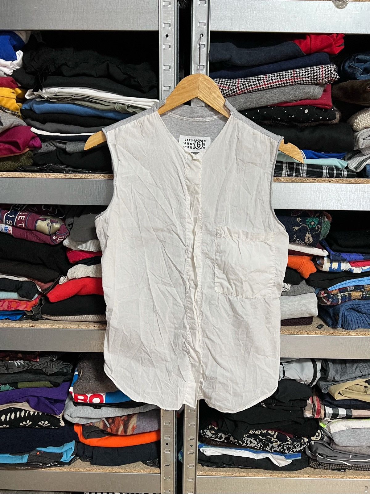 Maison Margiela MM6 Maison Margiela Sleeveless Button Shirt Blouse 42 Vest Size M / US 6-8 / IT 42-44 - 2 Thumbnail