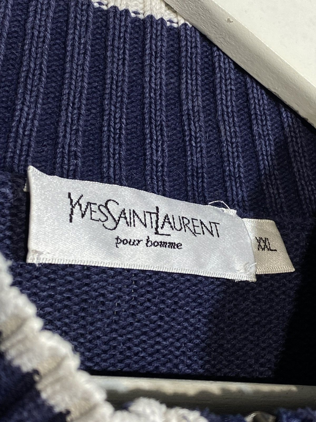 Yves Saint Laurent Vintage YSL Yves Saint Laurent Knit Full Zip Sweater Retro Size US XXL / EU 58 / 5 - 10 Thumbnail