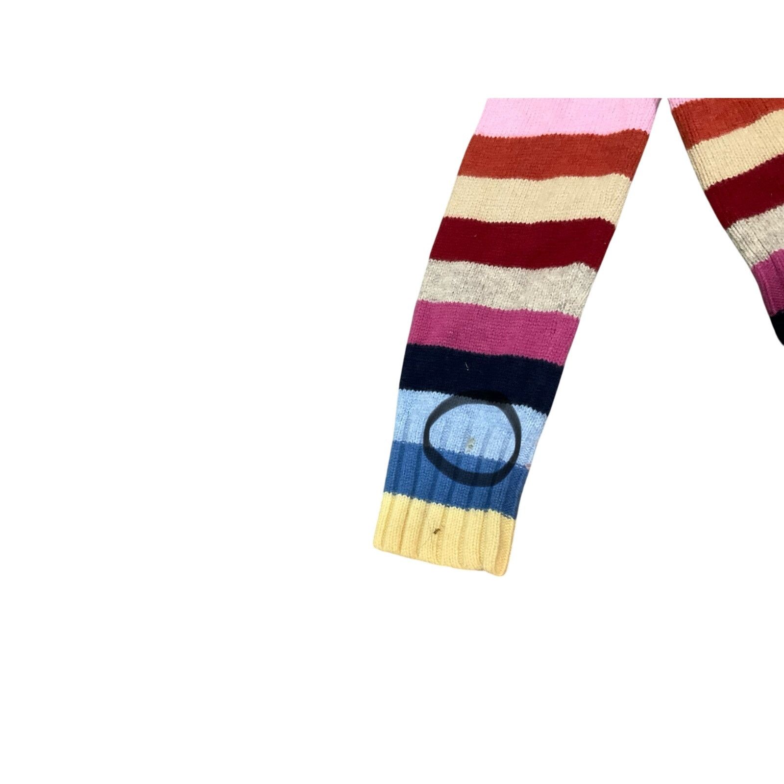 Old Navy Old Navy Y2K 100% Lambs Wool Turtleneck Sweater Stripe Size L / US 10 / IT 46 - 4 Thumbnail