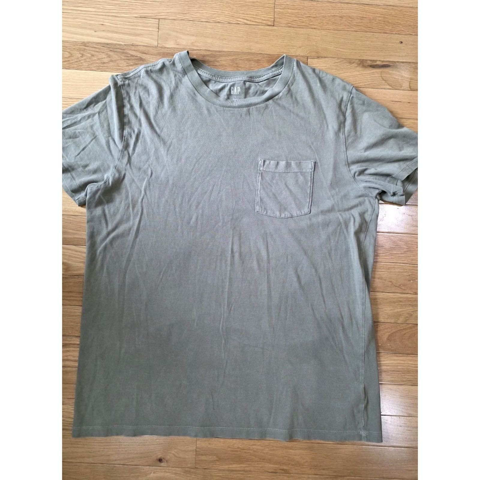 Gap Gap Pocket T-Shirt Green Mens Large Crew Neck Short Sleeve Shirt Size US L / EU 52-54 / 3 - 3 Thumbnail