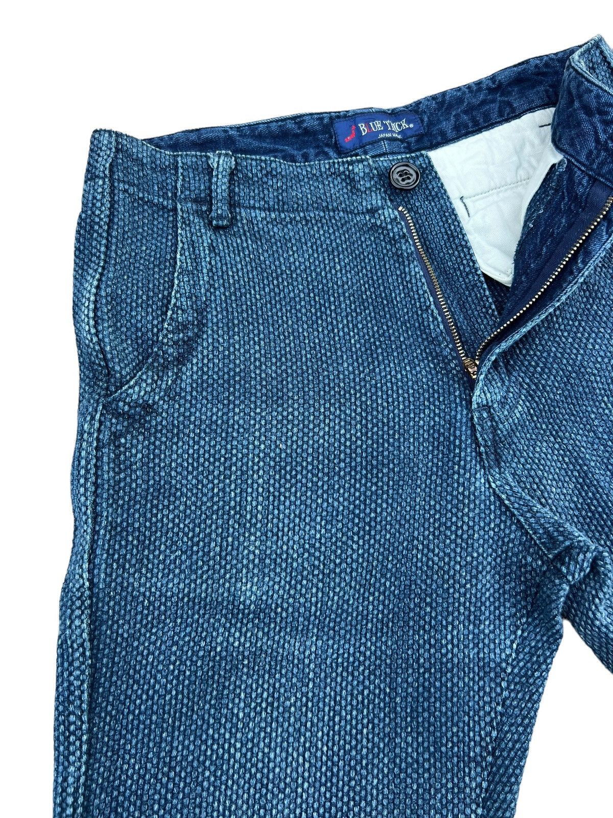 Indigo Blue Trick Japan Fade Indigo Kendo Sashiko Chinos Pant Size US 29 - 6 Thumbnail