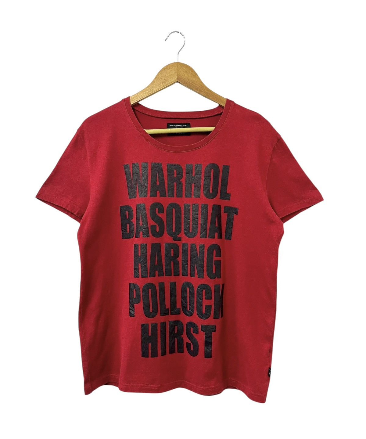 Japanese Brand WARHOL BASQUIAT HARING POLLOCK HIRST ART NAME VINTAGE TSHIRT Size US M / EU 48-50 / 2 - 1 Thumbnail