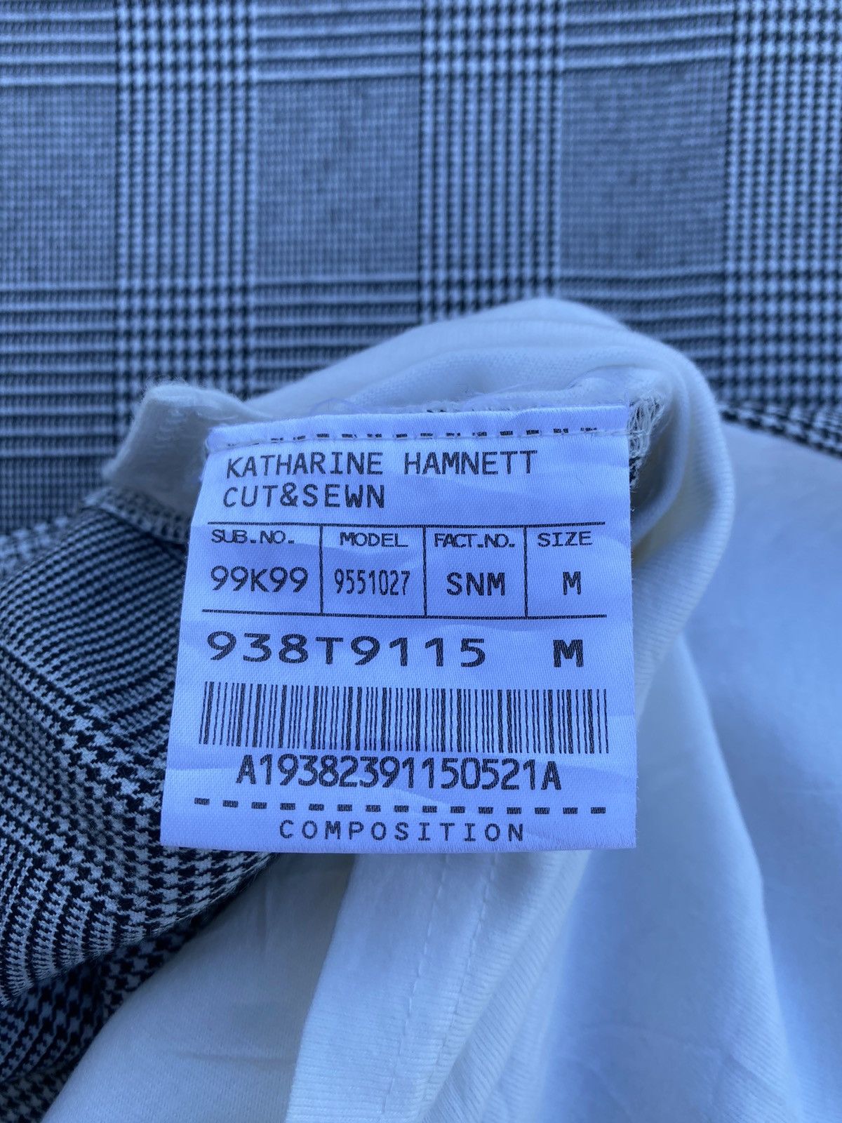 Katharine Hamnett London Rare Katharine Hemnett Lab Checkered T-shirt Size US M / EU 48-50 / 2 - 9 Thumbnail