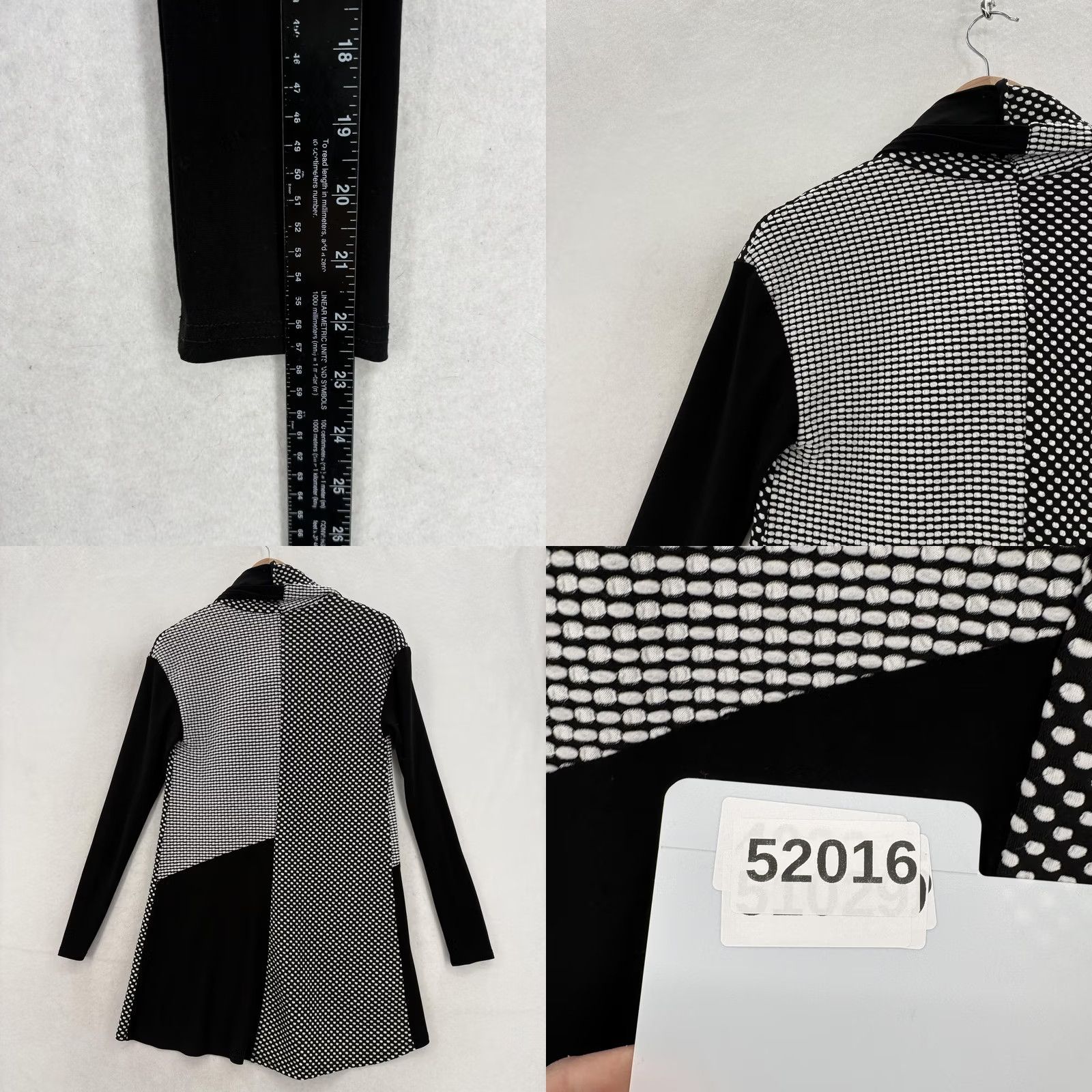 Joseph Ribkoff Joseph Ribkoff Tunic Top Womens 6 Black Polka Dot Cowl Neck Long Sleeve with Pockets Blouse Size M / US 6-8 / IT 42-44 - 8 Thumbnail