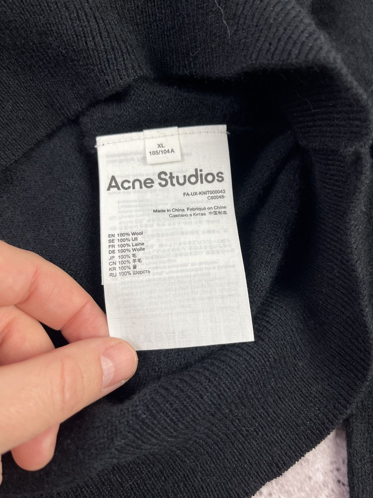 Acne Studios Nash Face Wool Sweater Jumper Pullover Size US XL / EU 56 / 4 - 6 Thumbnail