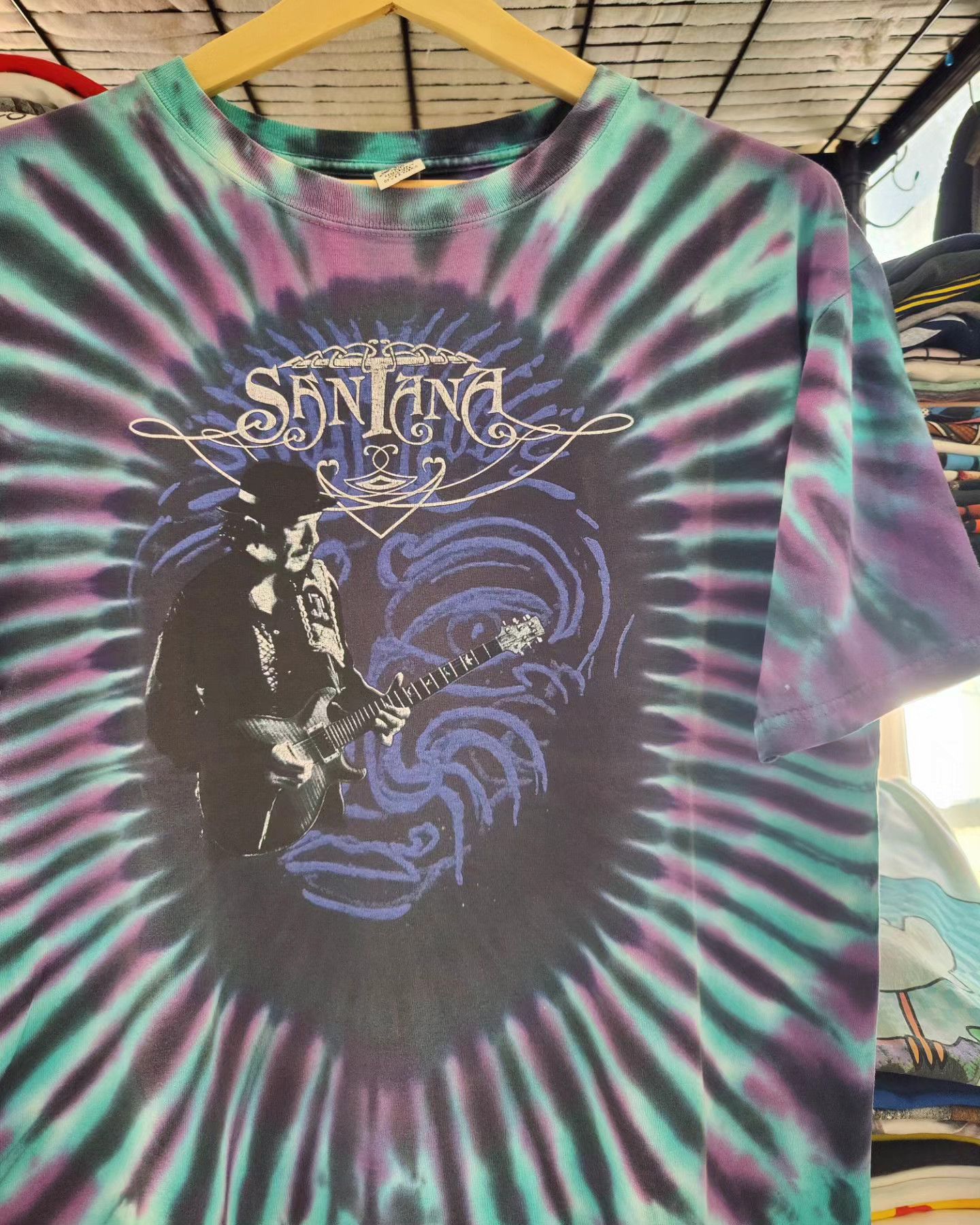 Band Tees × Vintage vintage Tie-dye Santana - Embrace Your Light Size US M / EU 48-50 / 2 - 5 Thumbnail
