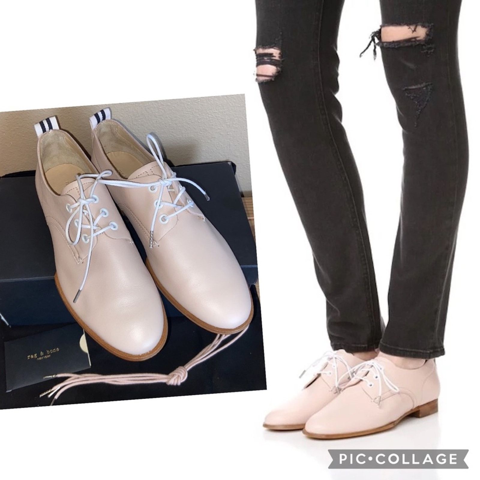 Rag & Bone NEW! rag & bone AUDREY 39.5 9.5 Pink Leather Loafer Oxford Size US 9.5 / IT 39.5 - 1 Thumbnail