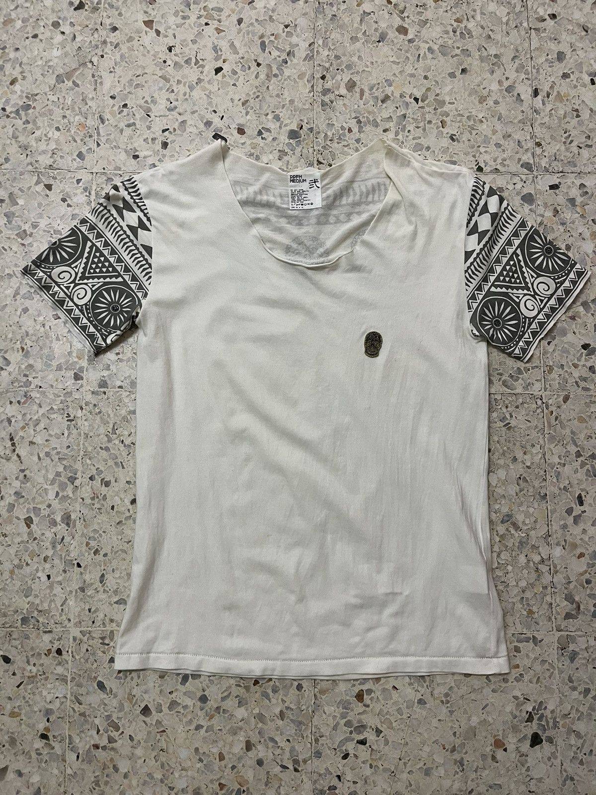 PPFM VTG PPFM Archive Tribal Geometric Sleeve Skull Tee Shirta Size US M / EU 48-50 / 2 - 1 Thumbnail