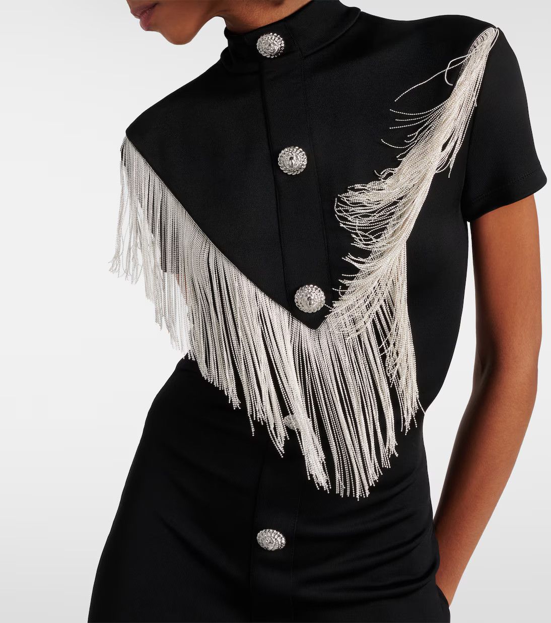 Balmain o1y0525 Mini Dress in Black Size XS / US 0-2 / IT 36-38 - 5 Thumbnail
