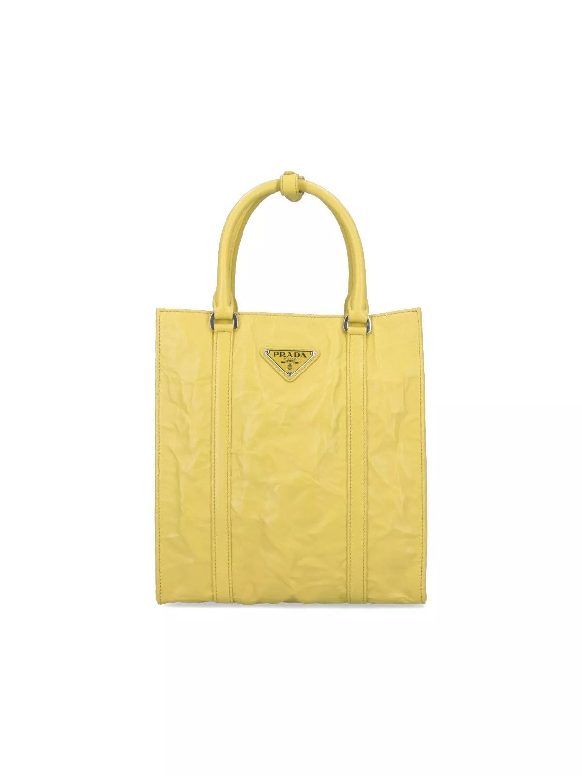 Prada PRADA Yellow Leather Tote Bag New Size ONE SIZE - 1 Thumbnail