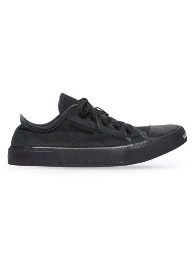 Balenciaga paris low top sneaker black destroyed cotton Size US 9 / EU 42 - 1 Thumbnail