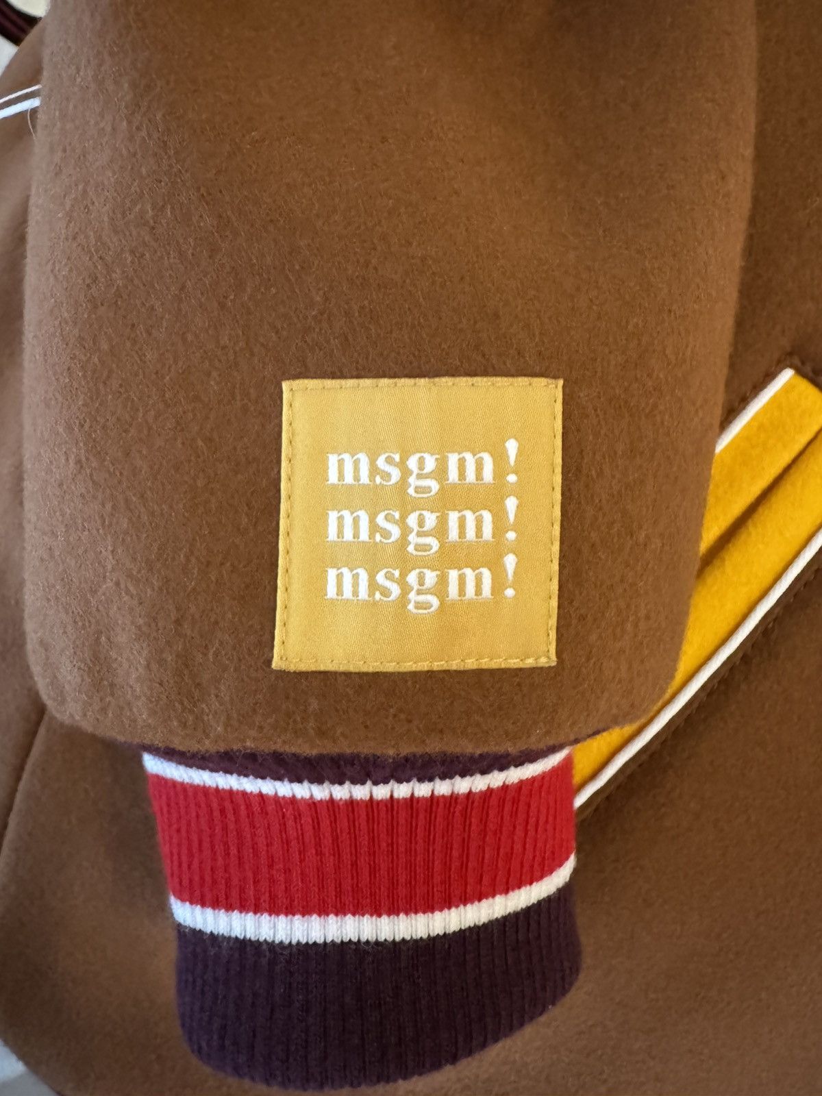 MSGM MSGM University of Causality Milano Brown Wool Bomber Size US M / EU 48-50 / 2 - 8 Thumbnail