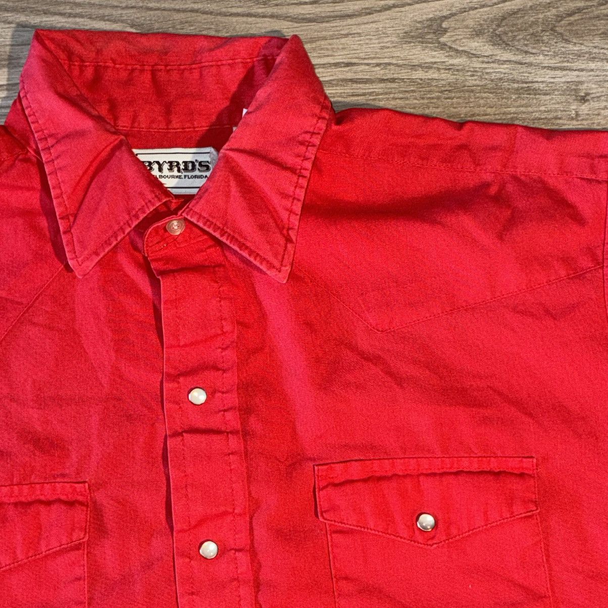 Other Red short sleeve pearl snap button up shirt Size US XL / EU 56 / 4 - 2 Thumbnail
