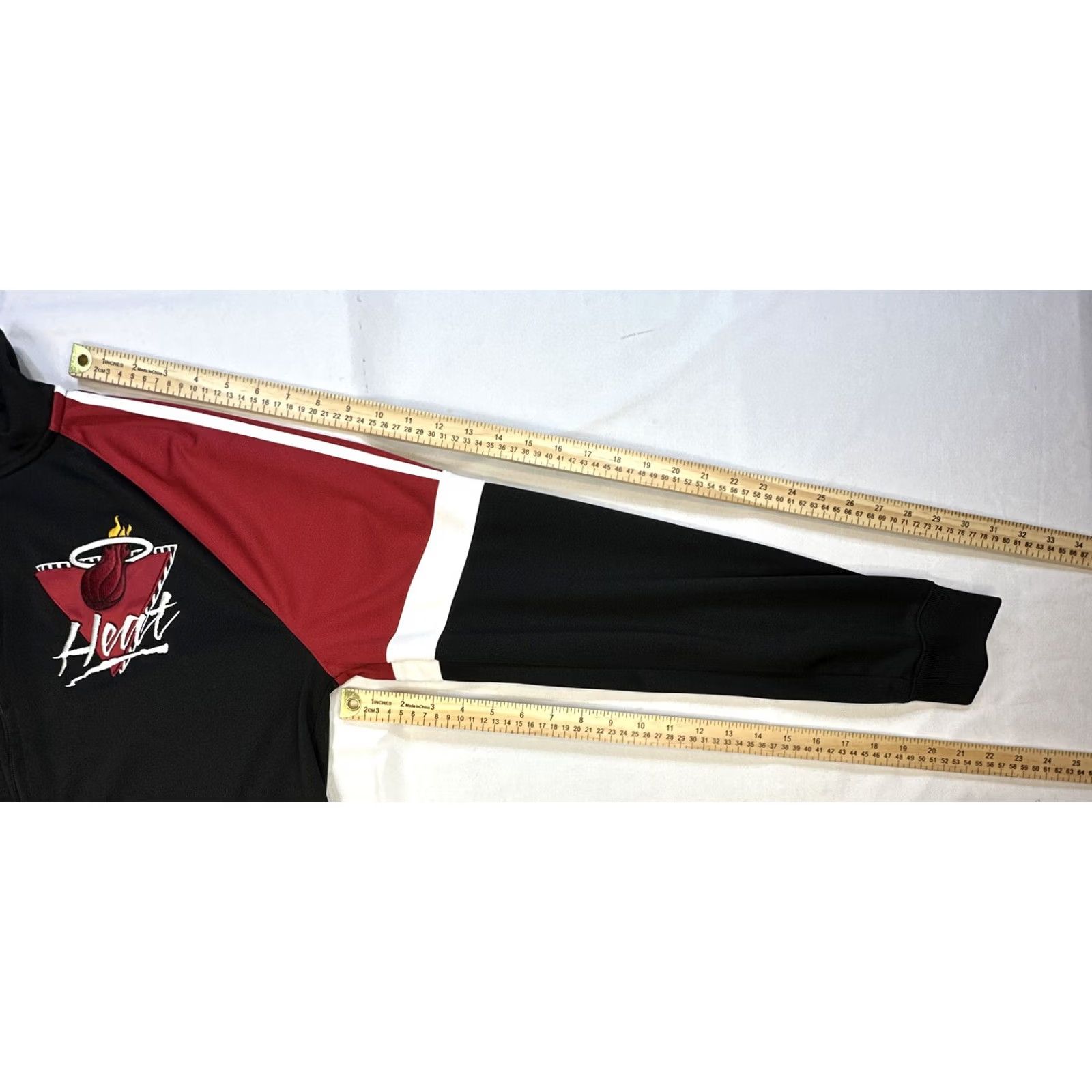 Adidas Adidas NBA Miami Heat Full Zip Track Jacket Men's Black Red 6967 Size M / US 6-8 / IT 42-44 - 3 Thumbnail