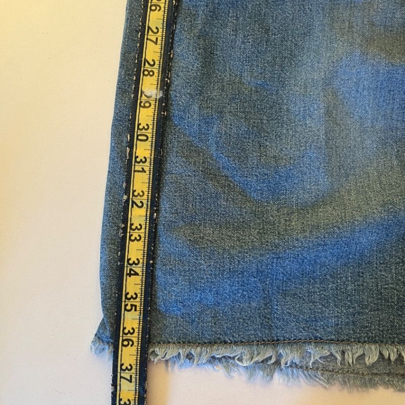 Designer Vintage Hydraulic Women's Denim Skirt Size Large 11/12 Size 34" / US 12 / IT 48 - 7 Thumbnail