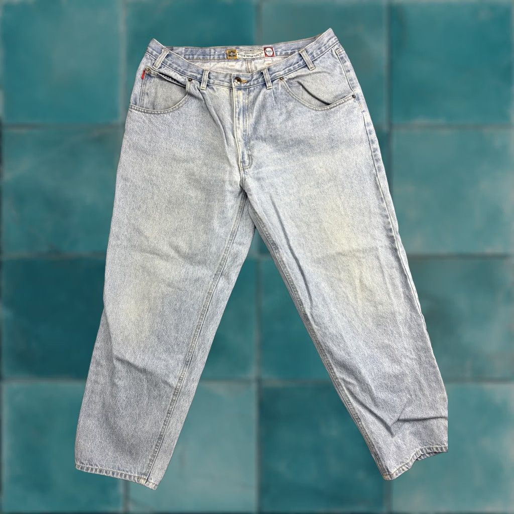 Bugle Boy VINTAGE Bugle Boy Jeans Men's 36x29 Light Wash Baggy Fit Denim Straight Pockets Logo 100% Cotton Baggy Mens Size US 36 / EU 52 - 1 Thumbnail