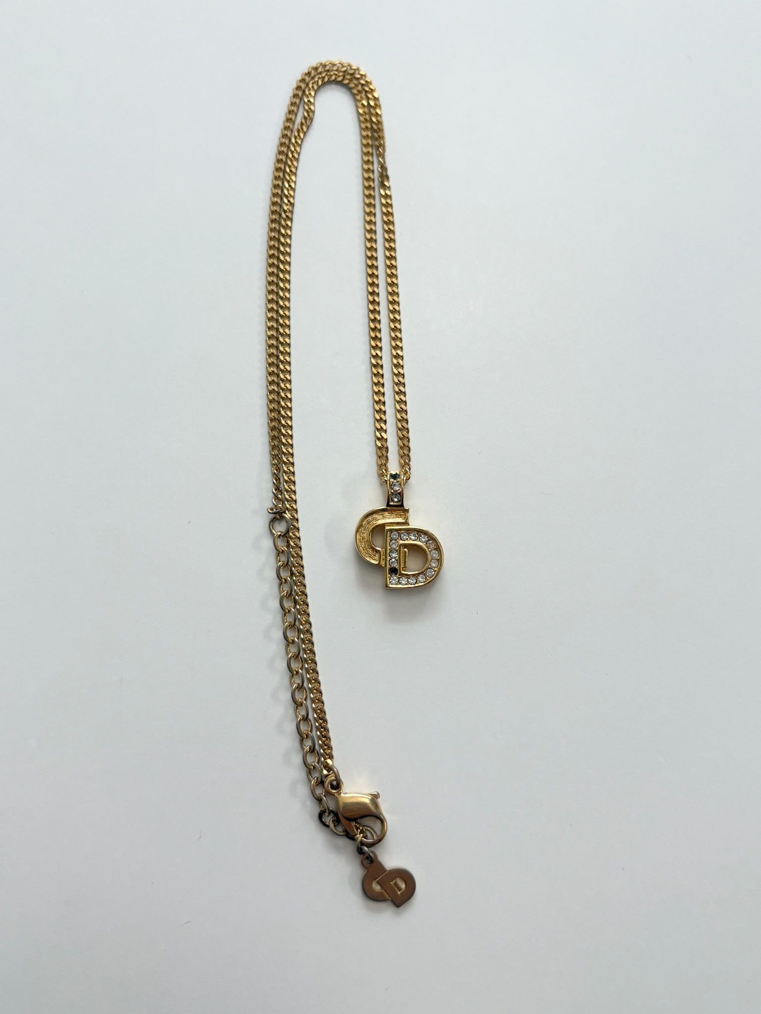 Dior Dior CD Logo Pendant Necklace – Gold Tone Size ONE SIZE - 1 Thumbnail